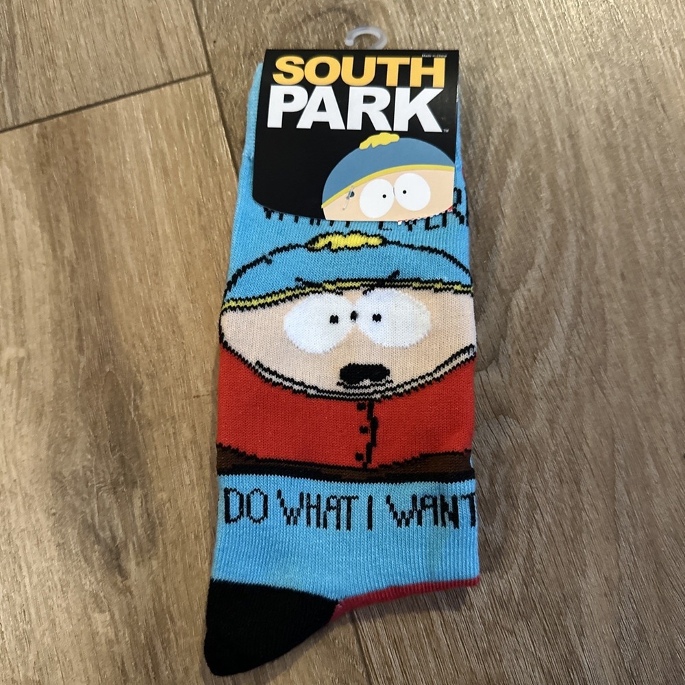 South Park Eric Cartman Mens Crew Socks 1‎ Pair Size 6-12 Comedy Central New